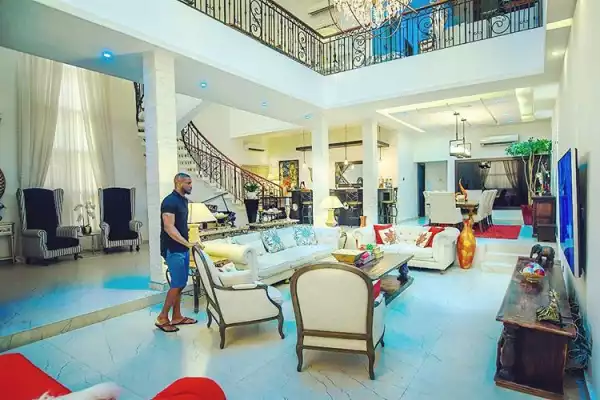 Peter Okoye Shows Off His Tastefully Furnished Sitting Room